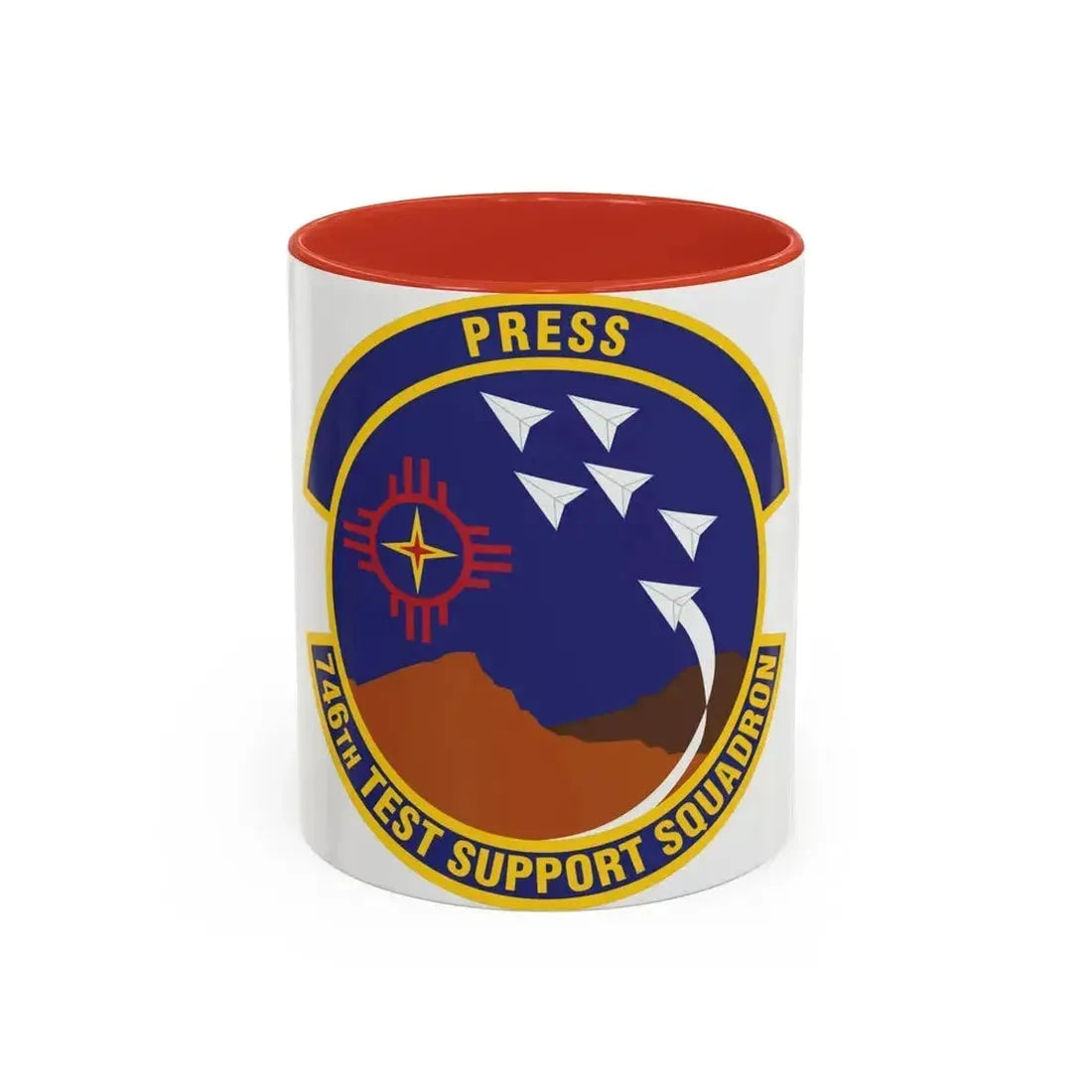 746th Test Support Squadron (U.S. Air Force) Accent Coffee Mug 11oz Red - Go Mug Yourself