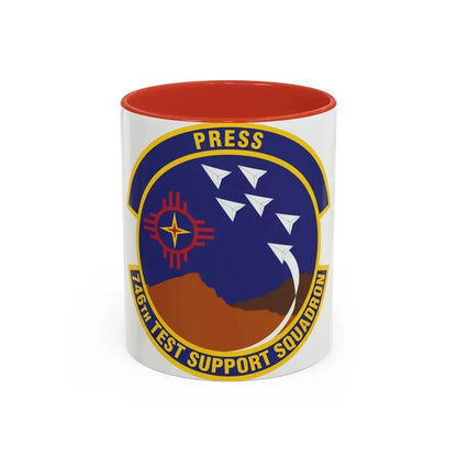 746th Test Support Squadron (U.S. Air Force) Accent Coffee Mug 11oz Red - Go Mug Yourself
