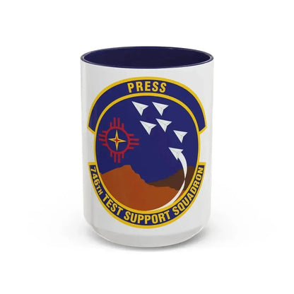 746th Test Support Squadron (U.S. Air Force) Accent Coffee Mug 15oz Navy - Go Mug Yourself