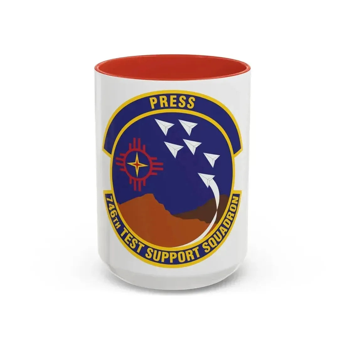 746th Test Support Squadron (U.S. Air Force) Accent Coffee Mug 15oz Red - Go Mug Yourself