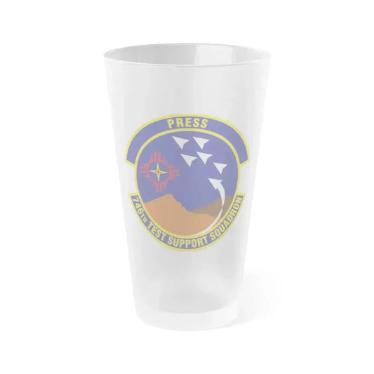 746th Test Support Squadron (U.S. Air Force) Frosted Pint Glass 16oz 16oz Frosted - Go Mug Yourself