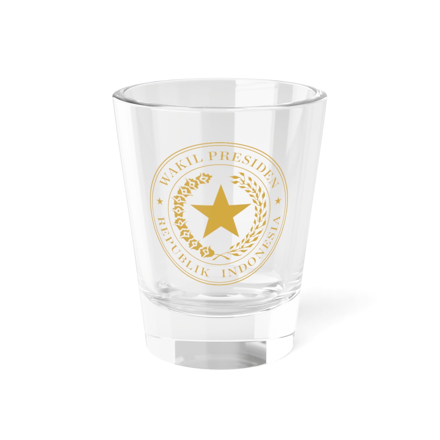 Indonesian Vice Presidential Seal gold (Indonesia) (Coat of Arms) Shot Glass 1.5oz