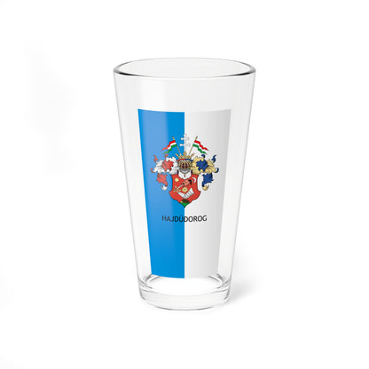 Flag of Hajdudorog vertical (Hungary) Pint Glass 16oz