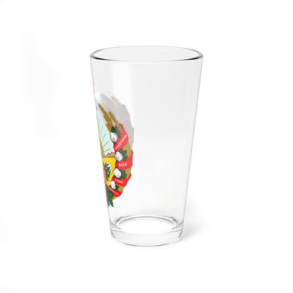 Emblem of the Turkmen SSR (Soviet Union) (Coat of Arms) Pint Glass 16oz