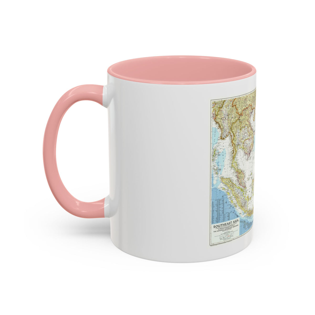 Asia - Southeast (1955) (Map) Accent Coffee Mug