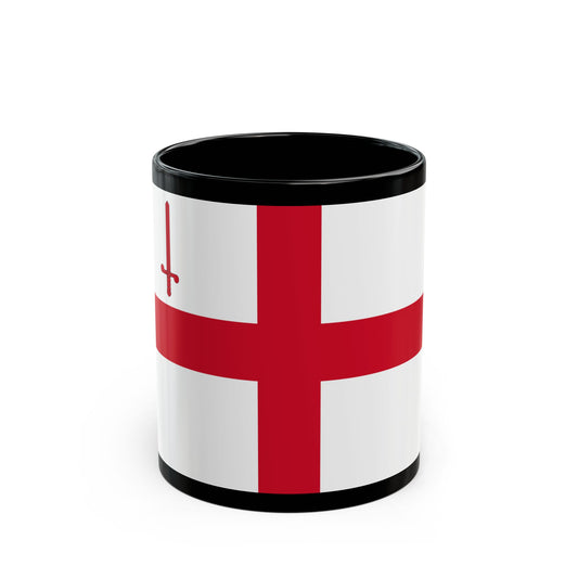 Flag of City of London UK - Black Coffee Mug-11oz-Go Mug Yourself