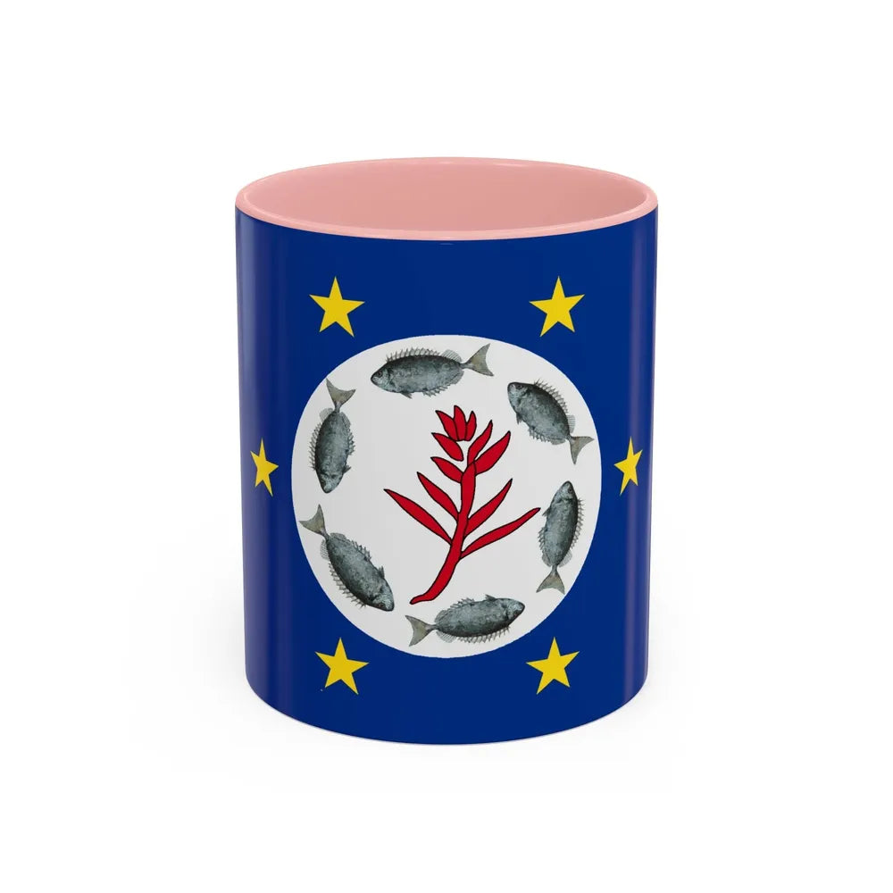 Flag of Airai Palau - Accent Coffee Mug-11oz-Pink-Go Mug Yourself