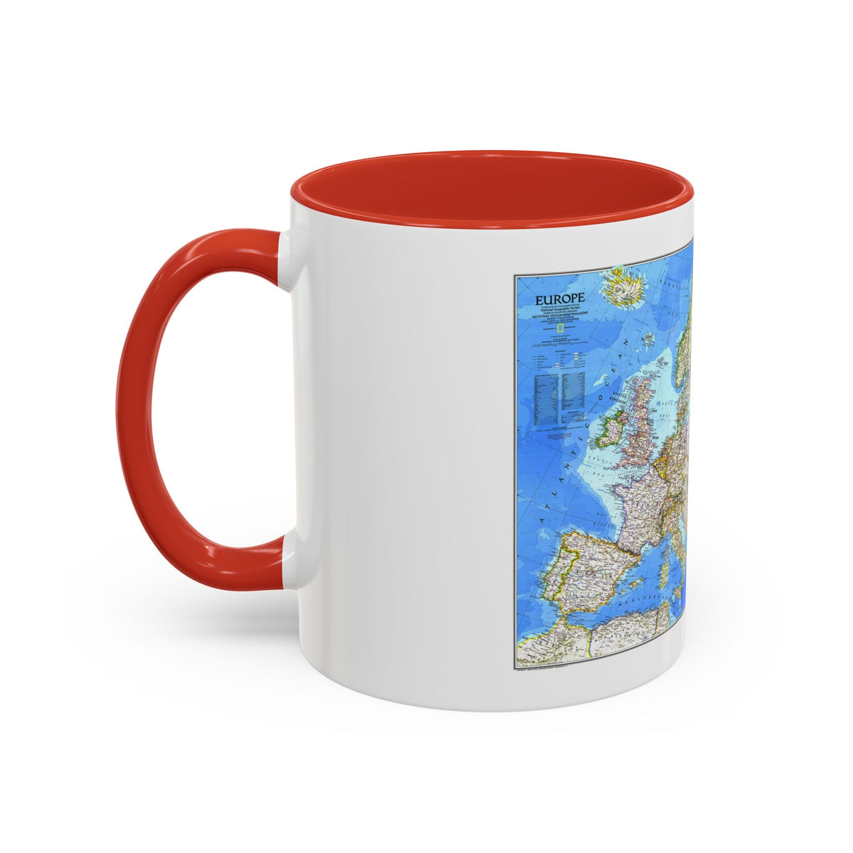 Europe (1983) (Map) Accent Coffee Mug