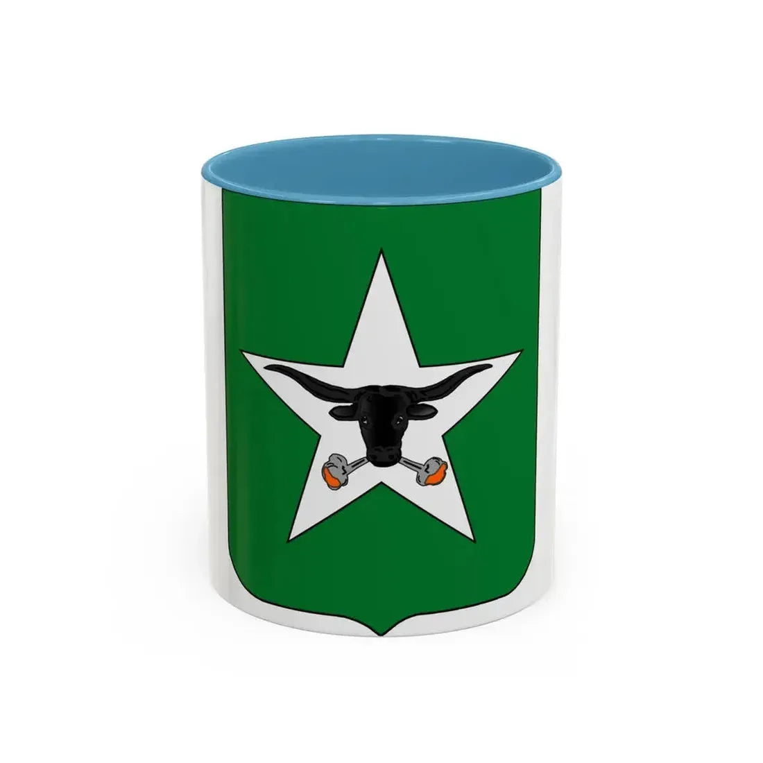 747th Tank Battalion (U.S. Army) Accent Coffee Mug 11oz Light Blue - Go Mug Yourself