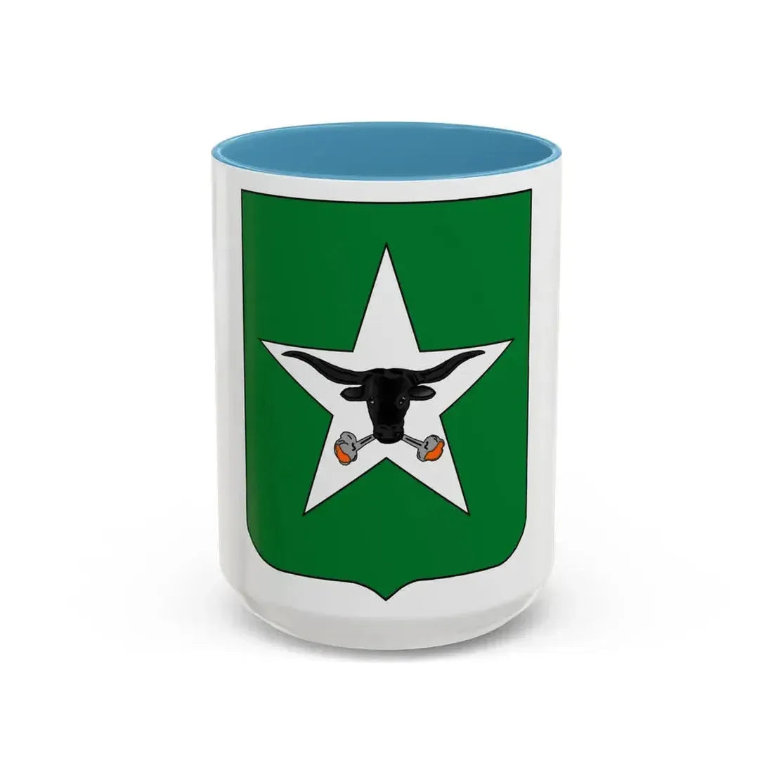 747th Tank Battalion (U.S. Army) Accent Coffee Mug 15oz Light Blue - Go Mug Yourself
