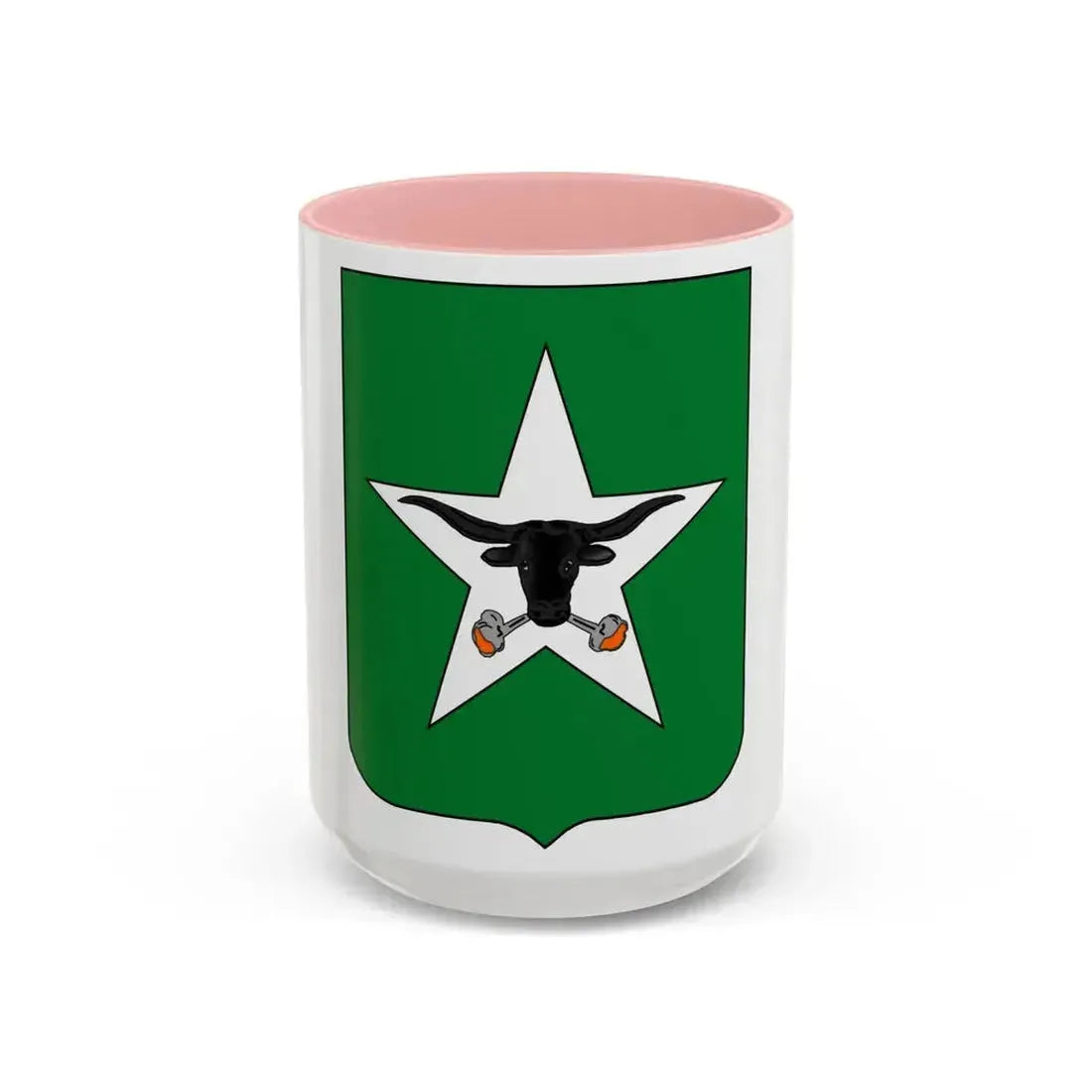 747th Tank Battalion (U.S. Army) Accent Coffee Mug 15oz Pink - Go Mug Yourself