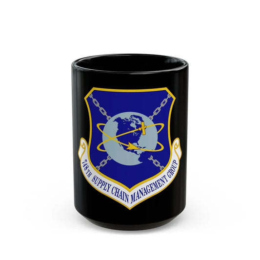 748 Supply Chain Management Group AFMC (U.S. Air Force) Black Coffee Mug-15oz-Go Mug Yourself