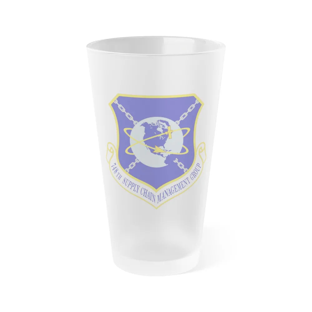 748 Supply Chain Management Group AFMC (U.S. Air Force) Frosted Pint Glass 16oz-16oz-Frosted-Go Mug Yourself