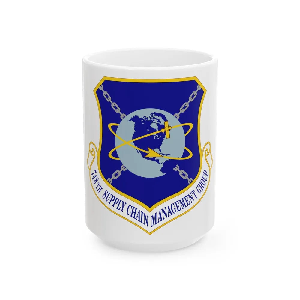 748 Supply Chain Management Group AFMC (U.S. Air Force) White Coffee Mug-15oz-Go Mug Yourself