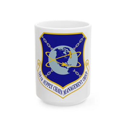 748 Supply Chain Management Group AFMC (U.S. Air Force) White Coffee Mug-15oz-Go Mug Yourself