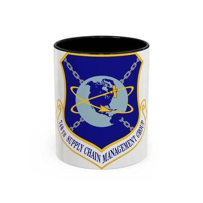 748 Supply Chain Management Group AFMC (U.S. Air Force) Accent Coffee Mug 11oz Black - Go Mug Yourself