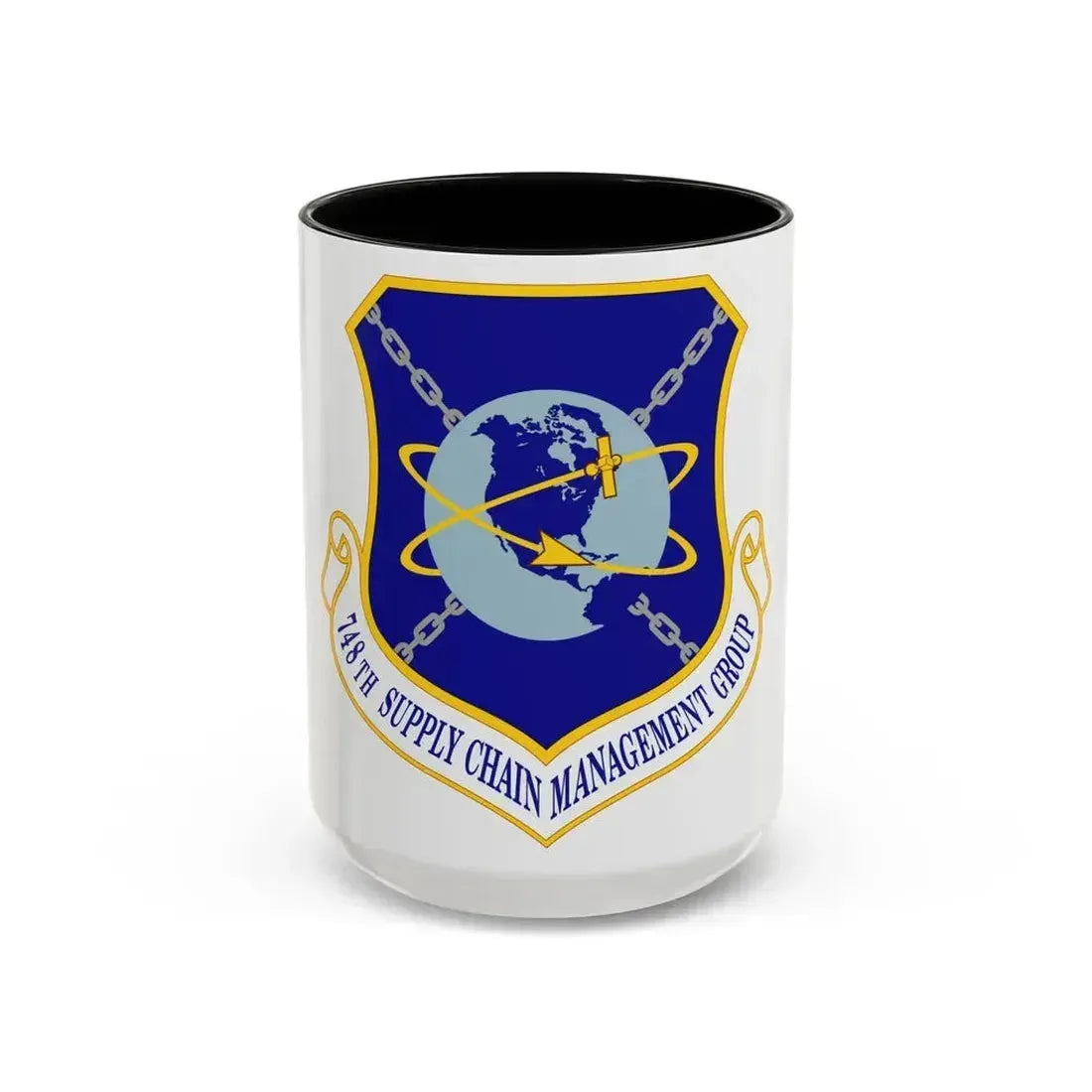748 Supply Chain Management Group AFMC (U.S. Air Force) Accent Coffee Mug 15oz Black - Go Mug Yourself