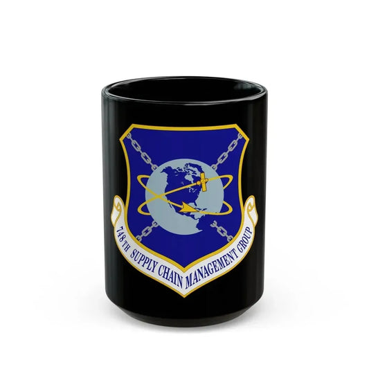748 Supply Chain Management Group AFMC (U.S. Air Force) Black Coffee Mug 15oz - Go Mug Yourself