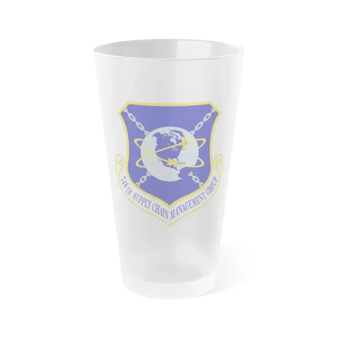 748 Supply Chain Management Group AFMC (U.S. Air Force) Frosted Pint Glass 16oz 16oz Frosted - Go Mug Yourself