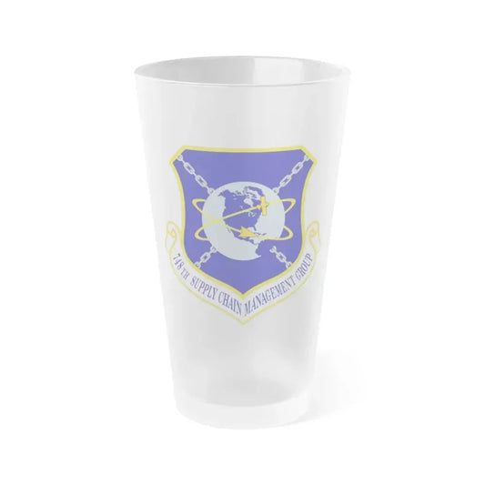 748 Supply Chain Management Group AFMC (U.S. Air Force) Frosted Pint Glass 16oz 16oz Frosted - Go Mug Yourself