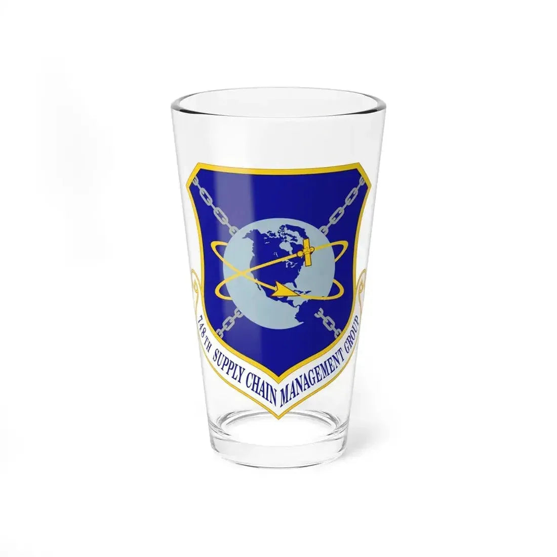 748 Supply Chain Management Group AFMC (U.S. Air Force) Pint Glass 16oz 16oz - Go Mug Yourself