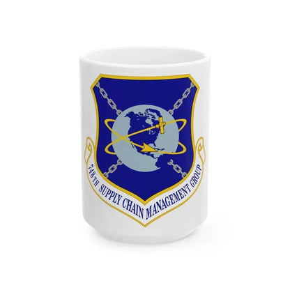 748 Supply Chain Management Group AFMC (U.S. Air Force) White Coffee Mug 15oz - Go Mug Yourself