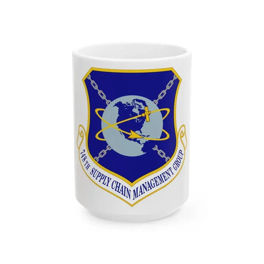 748 Supply Chain Management Group AFMC (U.S. Air Force) White Coffee Mug 15oz - Go Mug Yourself