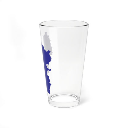 Flag-map of Luhansk Oblast (Ukraine) Pint Glass 16oz