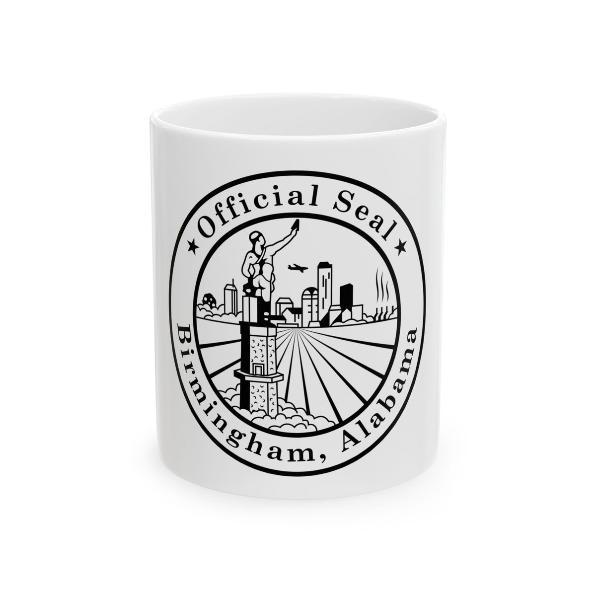 Seal of Birmingham Alabama - White Coffee Mug