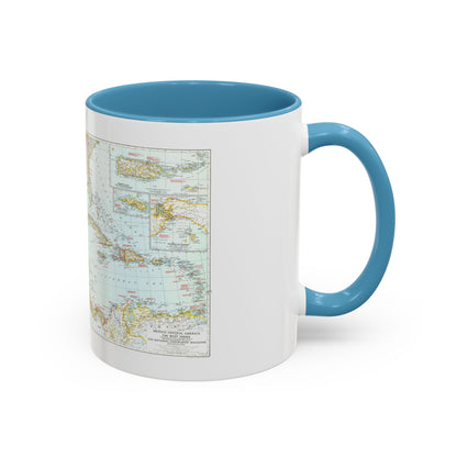 Central America & West Indies (1939) (Map) Accent Coffee Mug