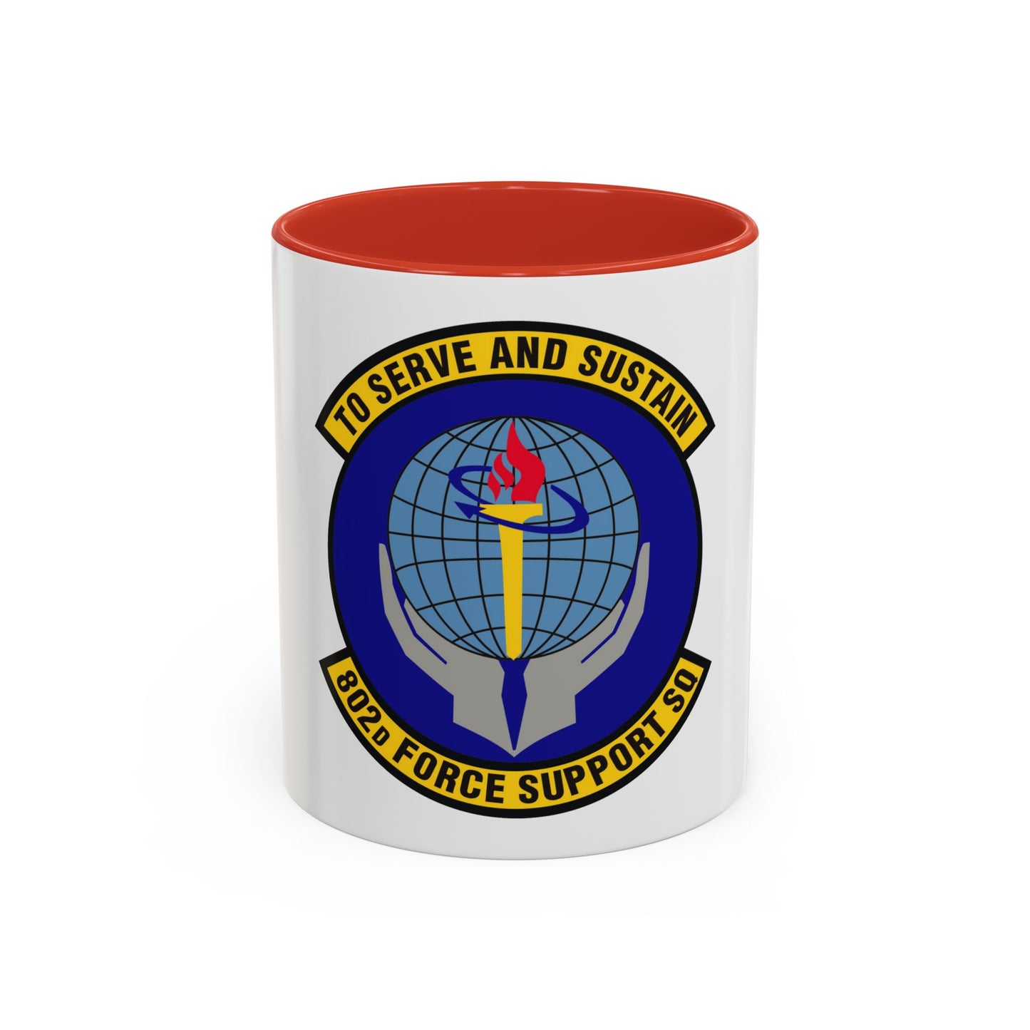 802d Force Support Squadron (U.S. Air Force) Accent Coffee Mug