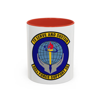802d Force Support Squadron (U.S. Air Force) Accent Coffee Mug