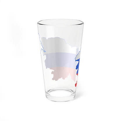 Flag-map of Slovenia (Slovenia) Pint Glass 16oz