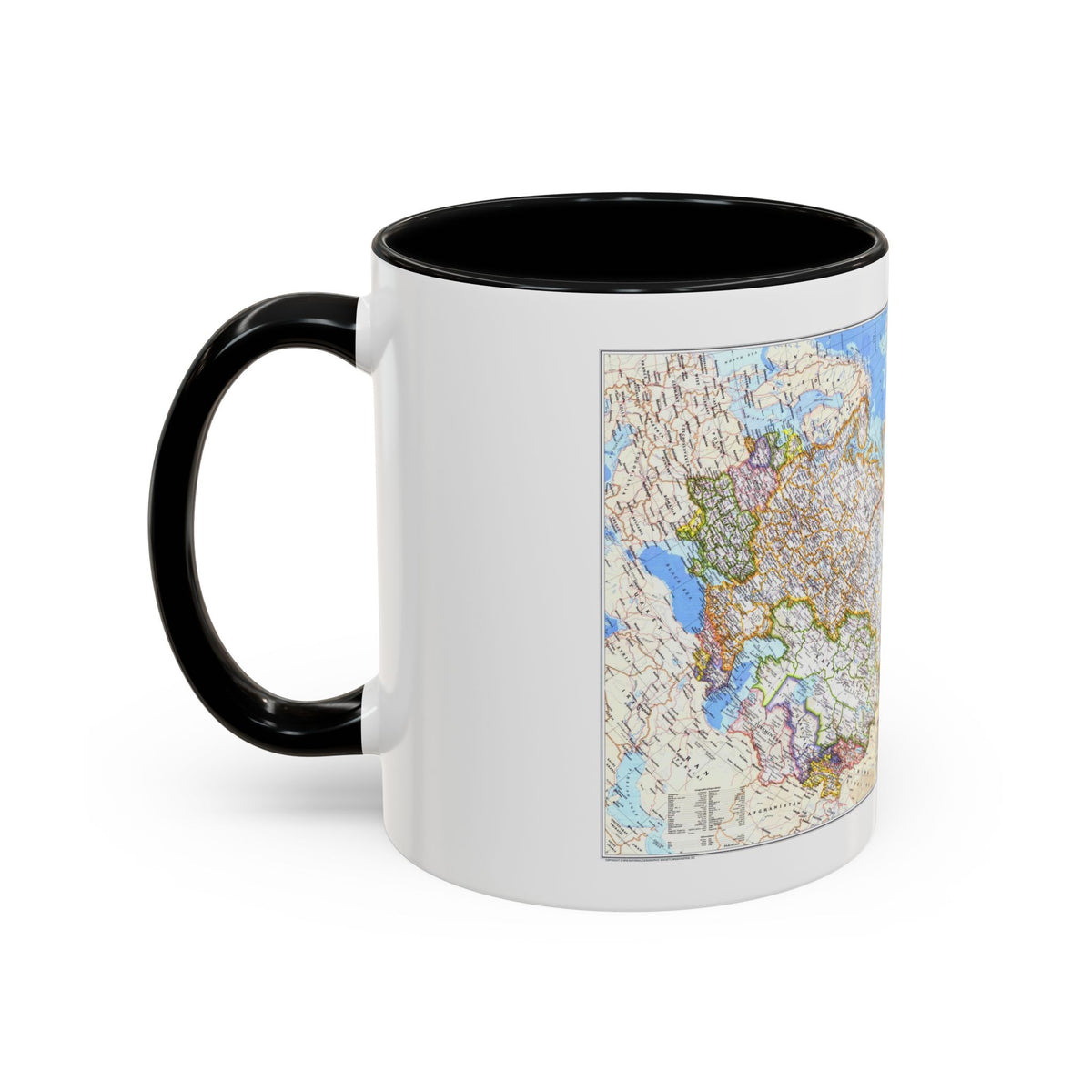 Russia - Soviet Union (1976) (Map) Accent Coffee Mug
