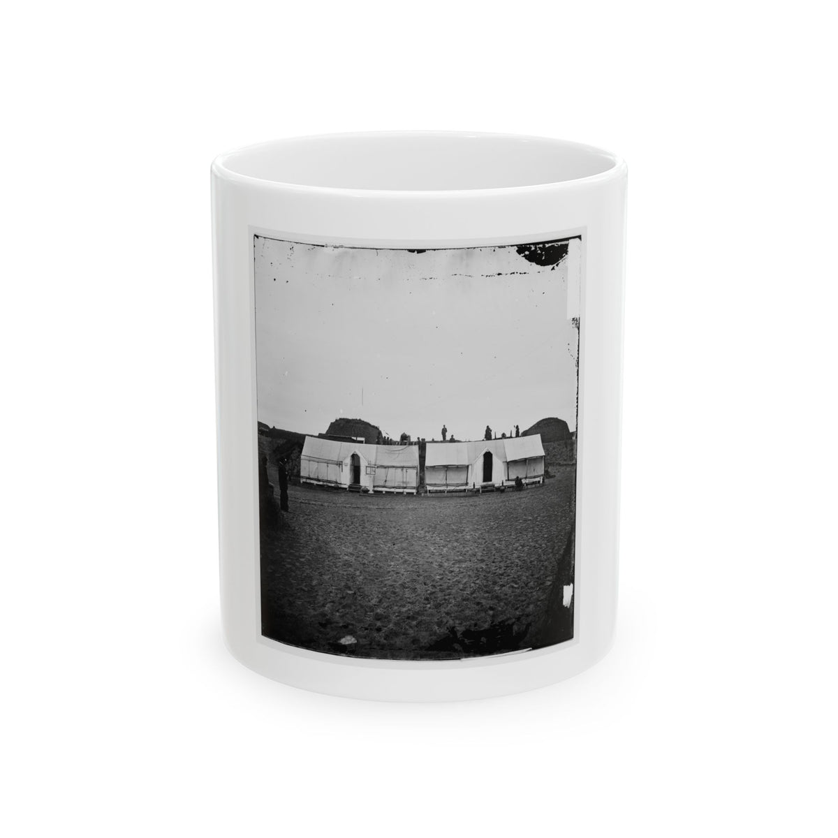 Morris Island, S.C. Quarters Of Federal Garrison Inside Fort Wagner (U.S. Civil War) White Coffee Mug