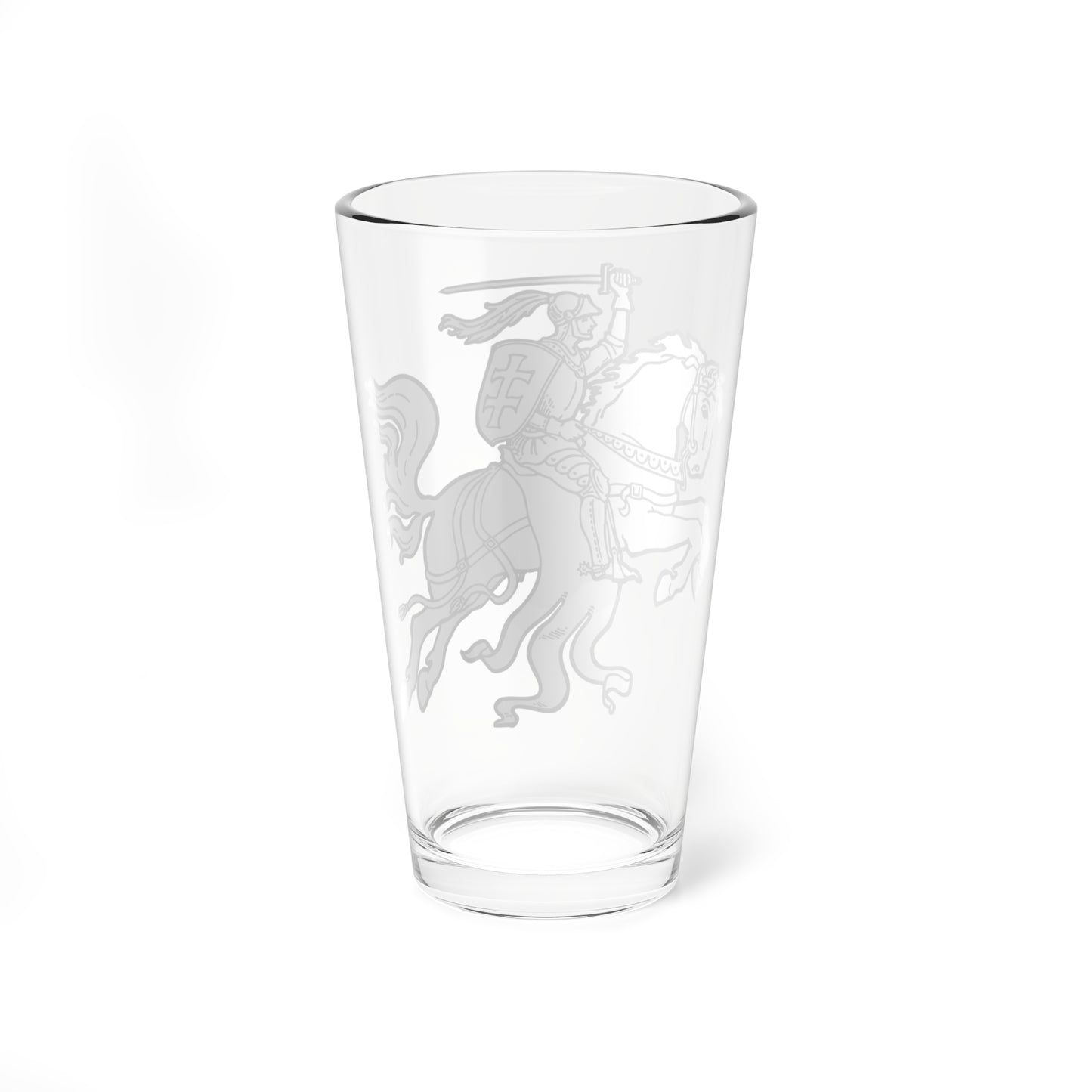 Vytis of Antanas Žmuidzinavičius 1917 - white (Lithuania) (Coat of Arms) Pint Glass 16oz