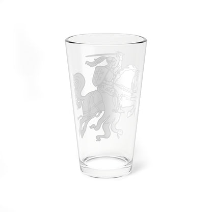 Vytis of Antanas Žmuidzinavičius 1917 - white (Lithuania) (Coat of Arms) Pint Glass 16oz