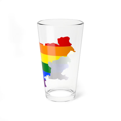 LGBT flag map of Slovenia (Slovenia) Pint Glass 16oz