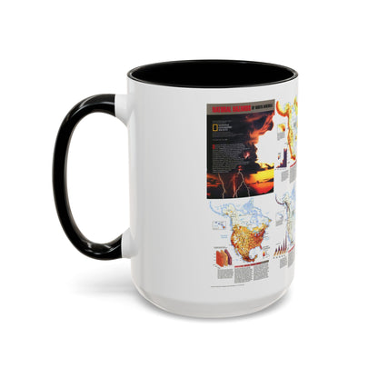 North America - Natural Hazards (1998) (Map) Accent Coffee Mug