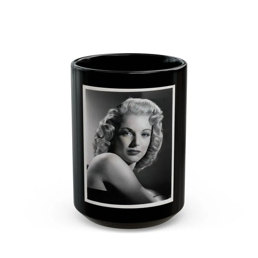 Cathy Downs #63 (Vintage Female Icon) Black Coffee Mug-15oz-Go Mug Yourself