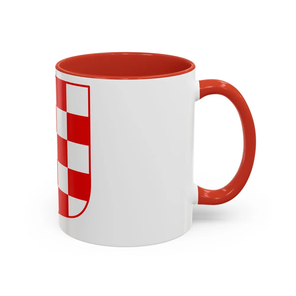 Coat of arms of Croatia (white chequy) - Accent Coffee Mug-Go Mug Yourself