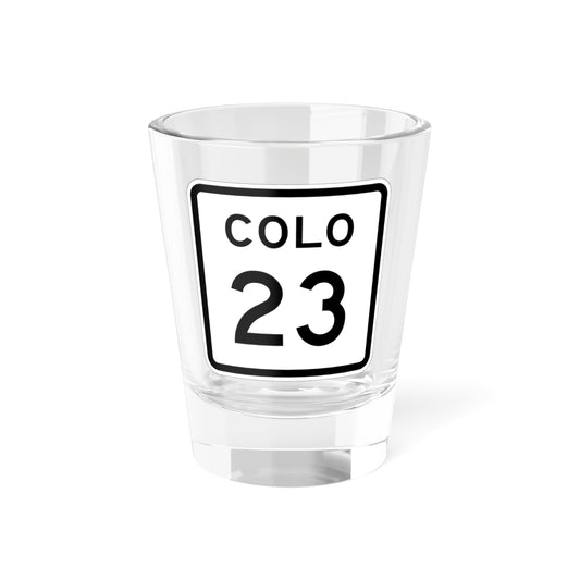 Colorado 23 1952 (Colorado) (Road Sign) Shot Glass 1.5oz-1.5oz-Go Mug Yourself