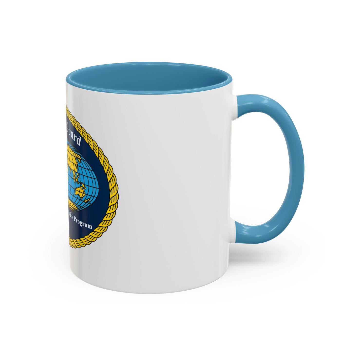 USCG International Port Security Program (U.S. Coast Guard) Accent Coffee Mug