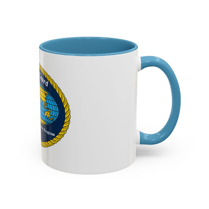USCG International Port Security Program (U.S. Coast Guard) Accent Coffee Mug