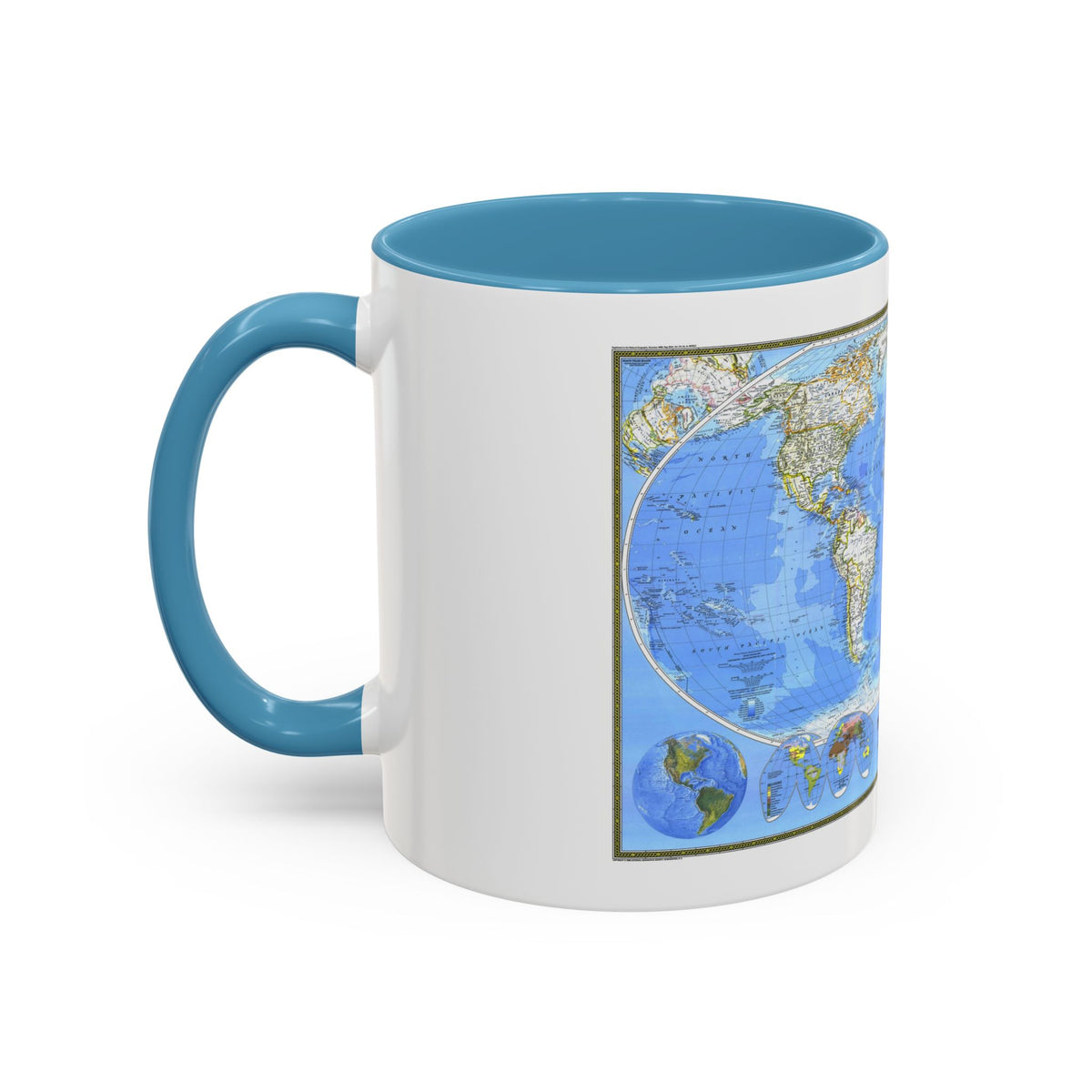 World Map (1988) (Map) Accent Coffee Mug