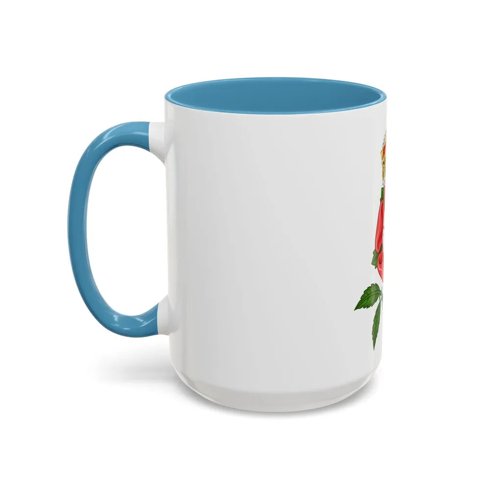 Tudor Rose (Tudor Heraldry) - Accent Coffee Mug-Go Mug Yourself