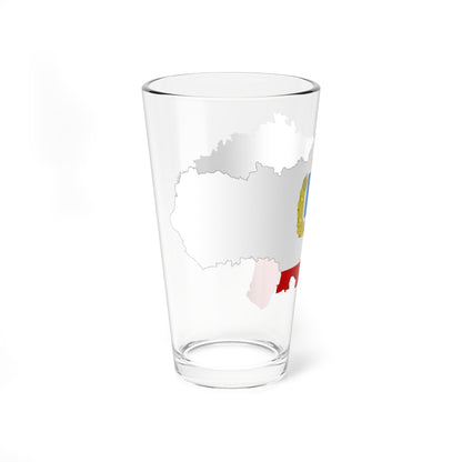 Flag map of Saratov (Russia) Pint Glass 16oz