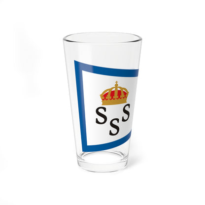 Burgee of KSSS members (Sweden) Pint Glass 16oz