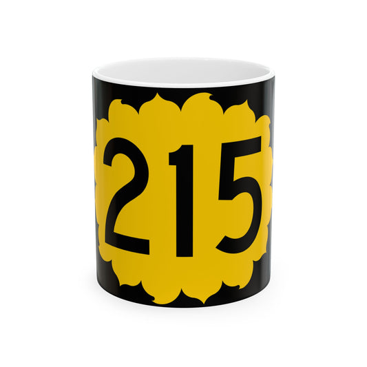K-215 (Kansas) (Road Sign) White Coffee Mug