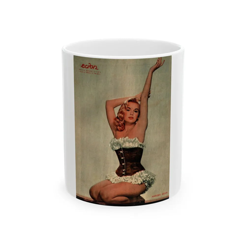 Leslie Parrish #211 (Vintage Female Icon) White Coffee Mug-11oz-Go Mug Yourself